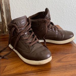 Levi Brown High Top Boys Shoes size 2